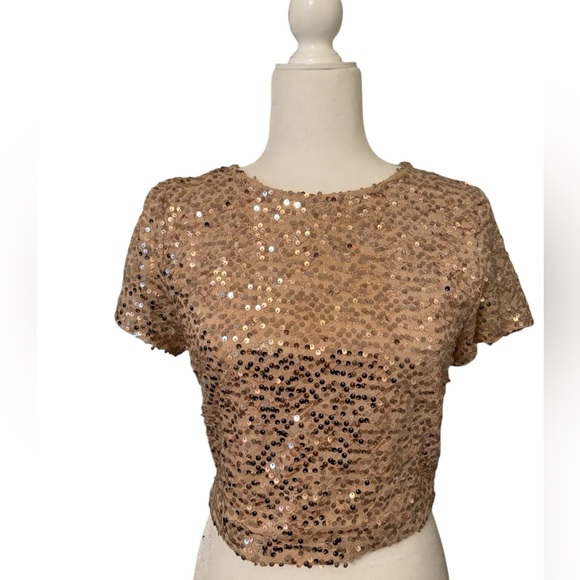Perfect Rose Gold Sequin Top - Picture 2 of 4